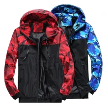 Весна осень Мужская Повседневная камуфляжная куртка с капюшоном камуфляжная военная куртка с капюшоном Повседневная Мужская ветровка на молнии Одежда