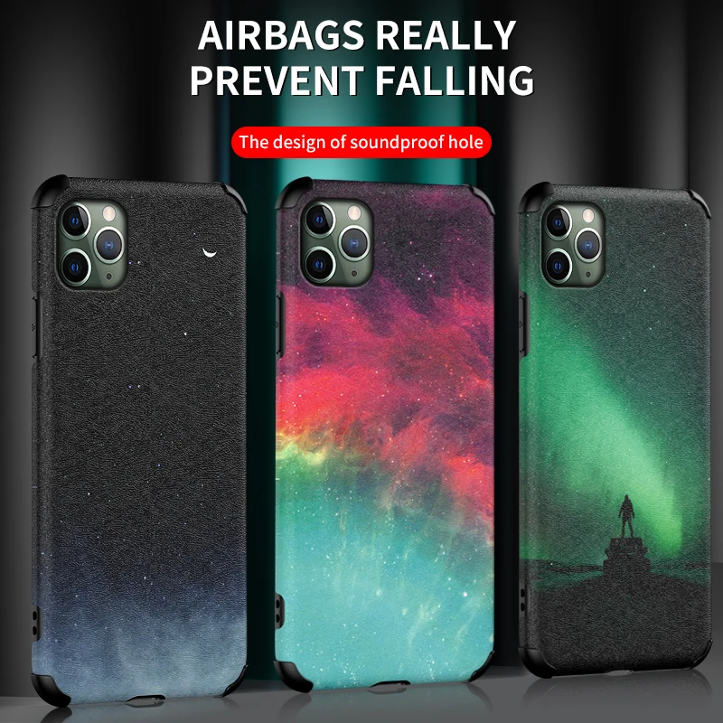 

Phone-Case Starry sky Silk Pattern Texture Funda For iPhone 11 Pro Max X XR 8 7 Plus 6s SE 2 2020 Etui Anti fall Cover Coque