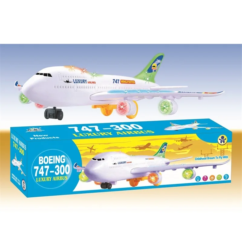 

Stall Hot Selling Children Plane Toy Electric Universal Airliner Sound-And-Light Model Aviation Model Toy