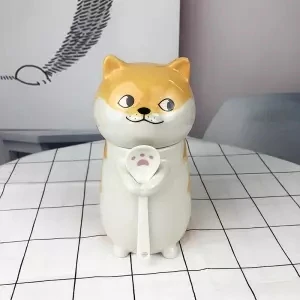 Кошка коготь чашка Кошка Животное чашка креативная керамическая кружка подарок на день рождения с чашкой Ложка Крышка 400 мл кофейная чашка кружка креативный - Цвет: 275ML