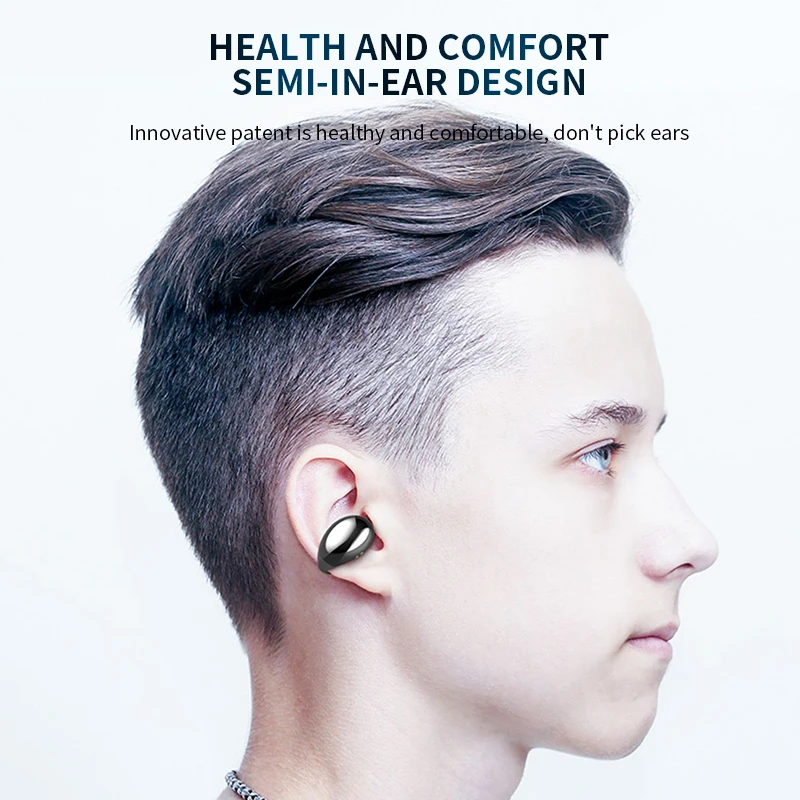 New Bone Conduction Wireless Headphones Bluetooth 5 0 Earphone With Charging Case 2200mAh Wireless Sports Music Earbuds Head
