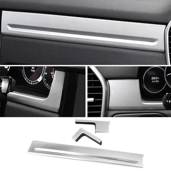 

DWCX Matte Silver Car Center Console Panel Cover Trim ABS Car Styling Fit for Porsche Cayenne 2018 2019