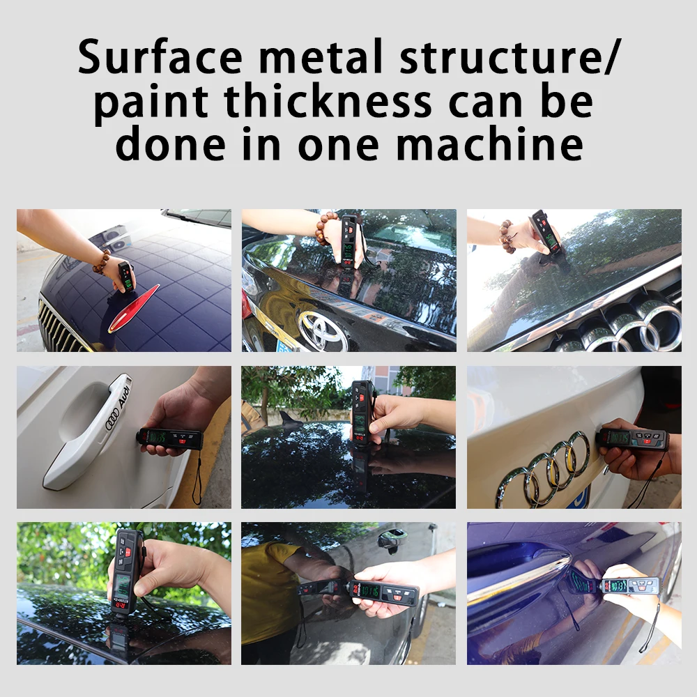 Paint Thickness Gauge R&D ET330+Zn Coating Thickness Gauge Backlight 0-1500um Car Paint Thickness Gauge Film Tester FE/NFE Paint Tool Russian Manual paint coating meter,paint thickness gauge,thickness gauge,wet film thickness gauge