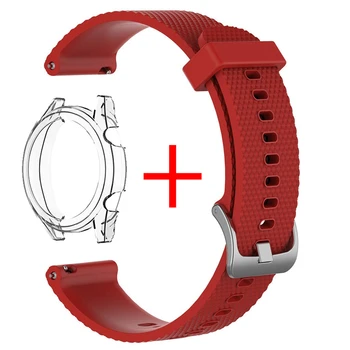 

Clear Case + Wrist Strap For Huawei Watch GT 46MM Smart Bracelet Strap Silicone Replacement Band Accessories Watchband 20Jan