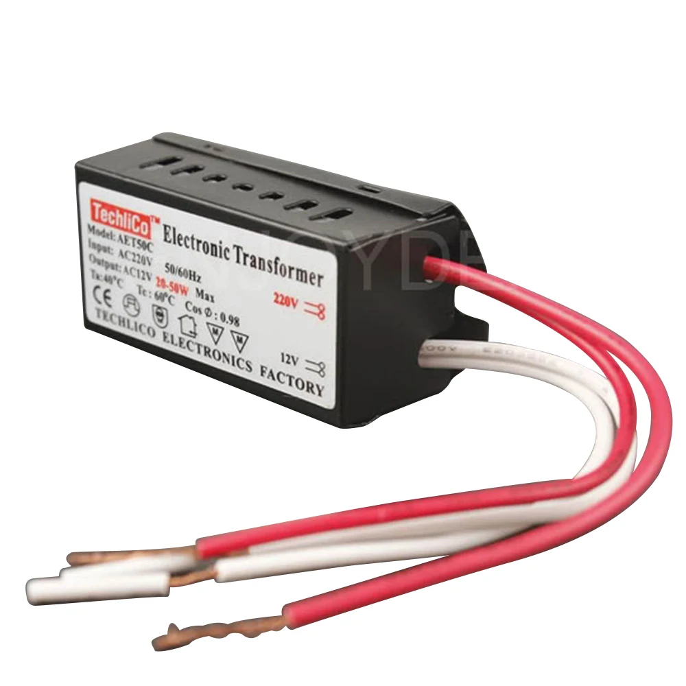 AC 220V до 12V блок питания привод электронного трансформатора светодиодный светильник 20-50W электронный трансформатор для светодиодной полосы света