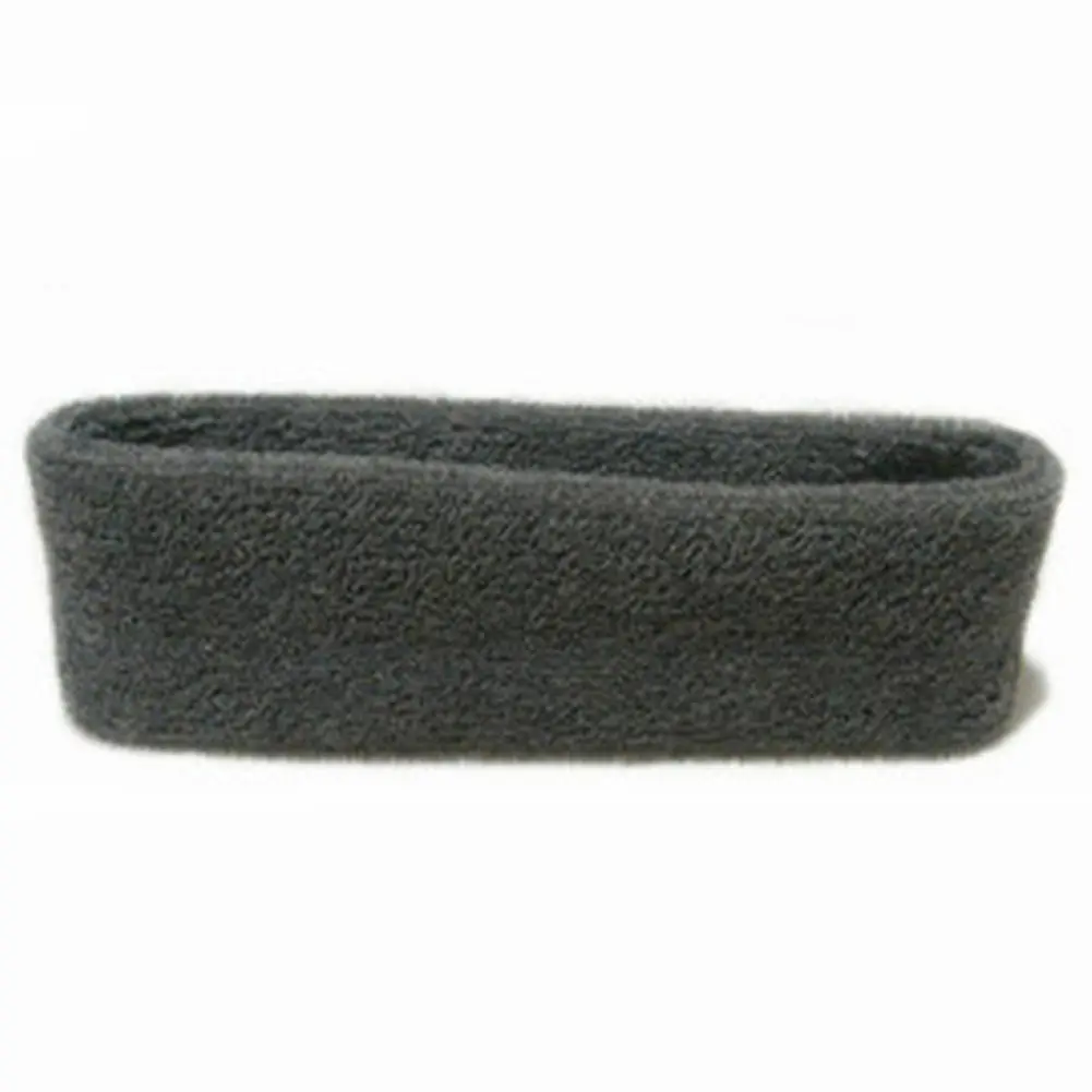 Серый Womens Men Solid Cotton Sport Sweat Sweatband Headband Yoga Gym Stretch Head Band Hair - Цвет: Серый