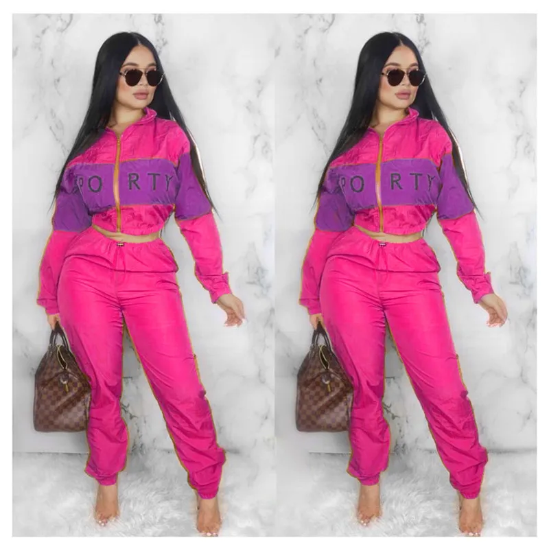 

Casual Sport Suit Long Sleeve Short Coat Long Pants Two Piece Set Women Spring Autumn 2020 Tracksuits Women Ropa Mujer ододи