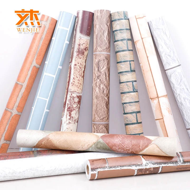 

Retro Wall Tile Brick Wallpaper Stone Wall Stickers College Student Dormitory Self Adhesive Wallpaper Bedroom Waterproof Sticky