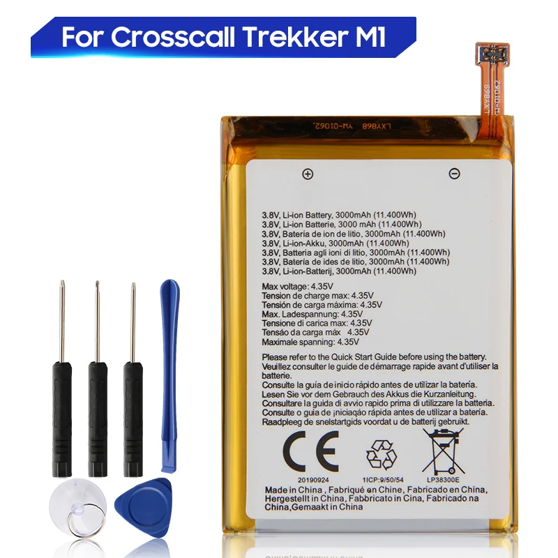 

Original Replacement Battery For Crosscall Trekker M1 Genuine Phone Battery 3000mAh