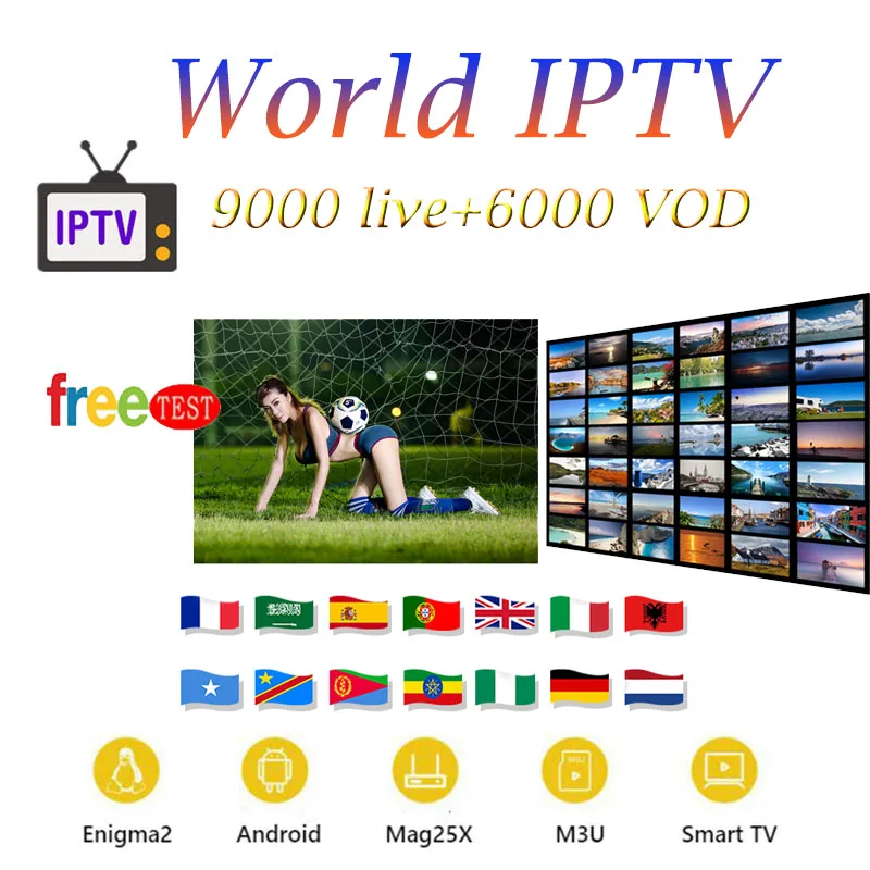 

Best stable server iptv belgium Spain Dutch German France Arabic Subscription iptv m3u 9000 live channel contain adult free test