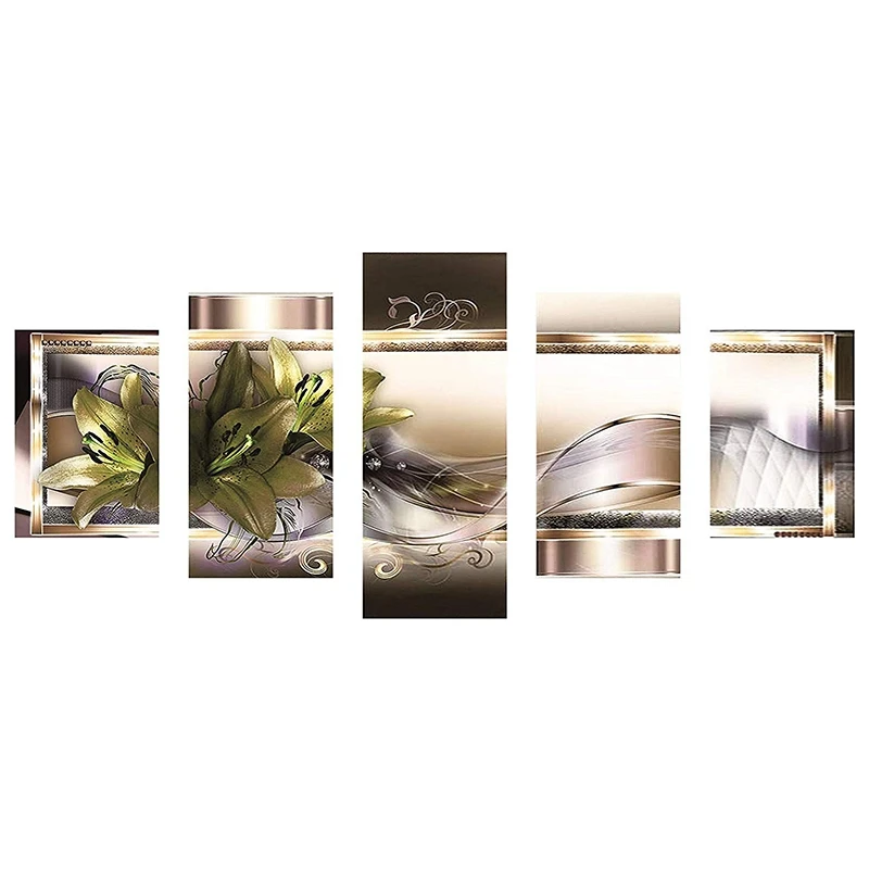 

Diamond Painting Kits Full Drill Diamond Embroidery Paintings Art DIY By Number Kits for Home Wall Decor, Flowers Pattern 95X45c