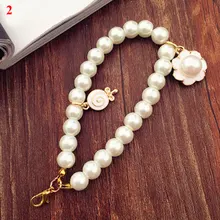 1 Pcs Sweet Imitate Pearl Bag Strap Belt Handles Chain Women Bag Handbag Strap Replacement Pearl portable Chain Bag Accessories