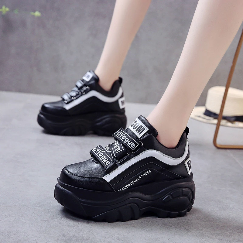 womens black platform shoes