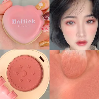 

New Biscuit Blusher Powder Rouge Makeup Cheek Blusher Powder Minerals Palettes Blusher Brush Palette Cream Natural Blush