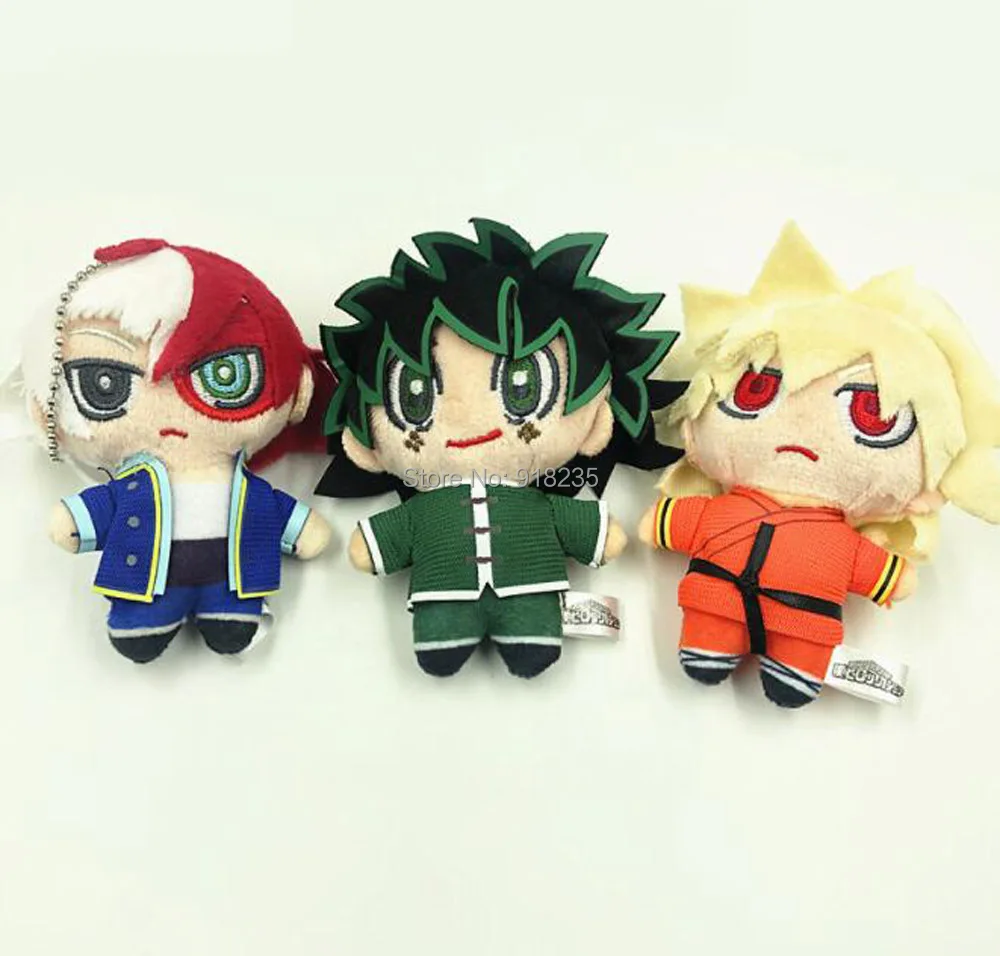 20/Lot 3 Styles My Hero Academia Bakugou Katsuki Todoroki Shoto Midoriya Izuku 10CM Plush Keychain Pendant Toys | Игрушки и хобби