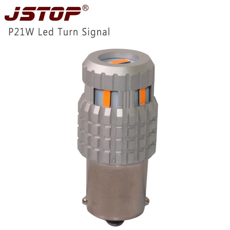 JSTOP 1x Янтарный светодиодный сигнал поворота 1156 py21w T20 W21W 7440 без ошибок Передний Задний сигнал поворота 1860SMD лампы поворота(без гипервспышки
