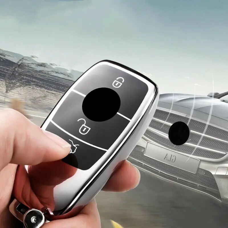 Cover chiave telecomando per Mercedes Benz classe E S E300 E400 2017 2018 W213 - H36876a82f3ab466390e898621d874f94Y