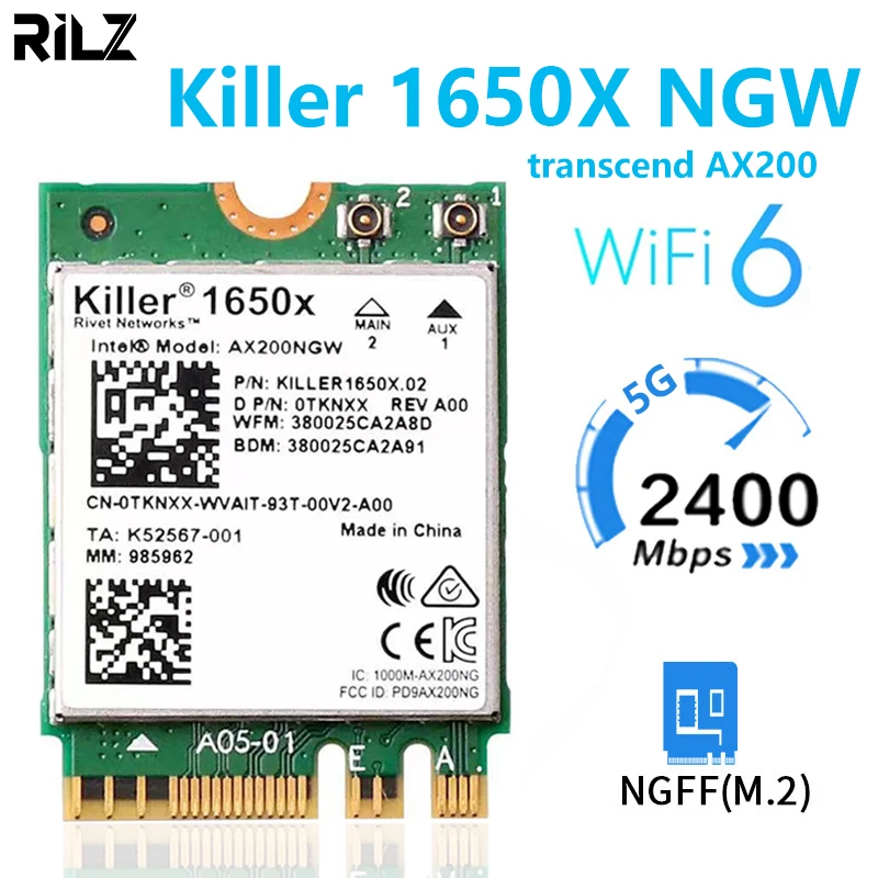 Двухдиапазонный ноутбук Intel killer 1650X 3000 м Bluetooth 5 1 гигабитная беспроводная сетевая