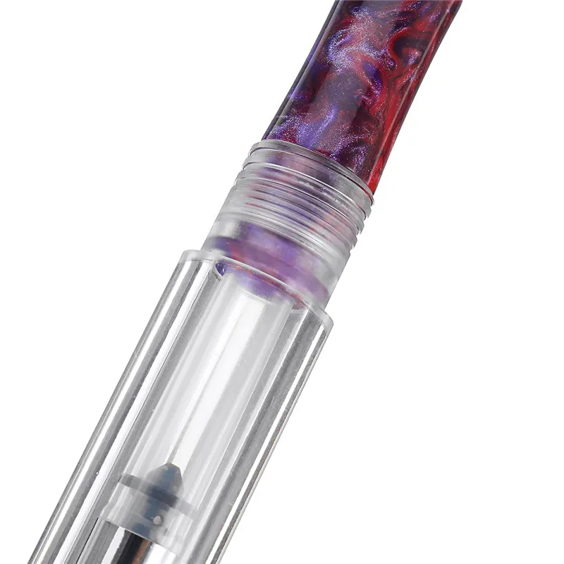 Moonman C1 Transparent Fountain Pen Eye Dropper Fully Transparent Large-Capacity Ink Storing Resin Fine 0.6mm Nib Gift Pen