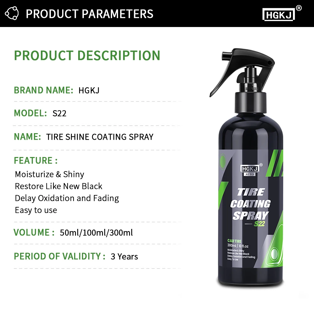 Car Tire Shine And Protection Spray | Car Accessories