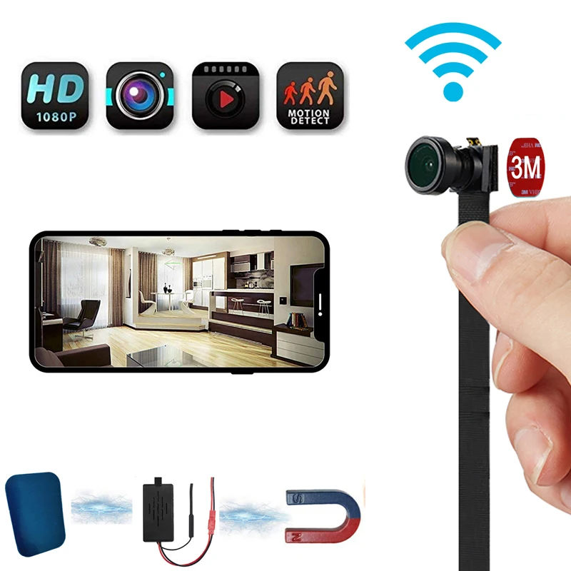 1080P 150 градусов мини WI-FI Гибкая камера 4K с разрешением Full HD приложение ультра Видео Аудио Регистраторы движения камера-регистратор с датчиком движения IP камера, ip P2P