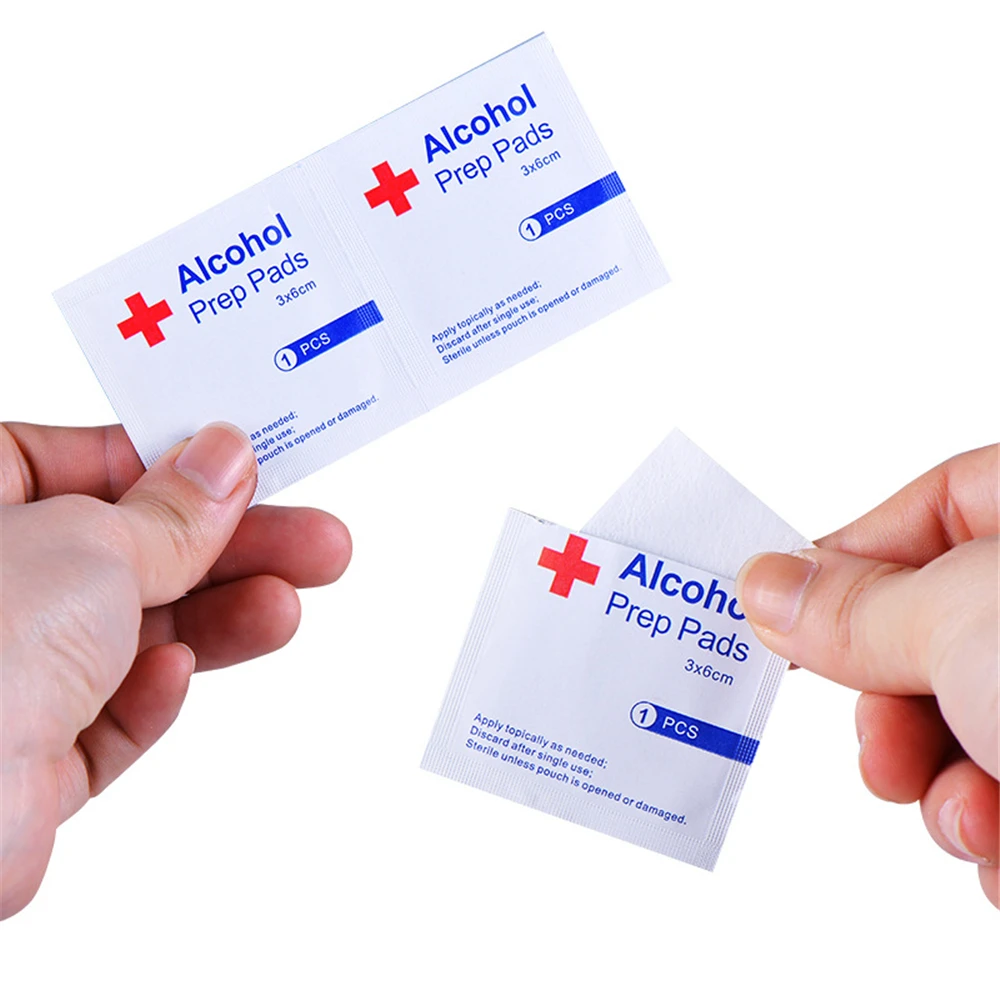 100pcslot Alcohol Prep Swap Pad Wet Wipe For Antiseptic Skin Cleaning Care Jewelry Mobile Phone Glasses Clean Tool Alcohol Pads (4)