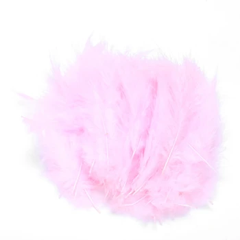 

100pcs Fluffy Marabou Feathers Party Wedding Trim Trimming Decor DIY 8-15 cm Pink