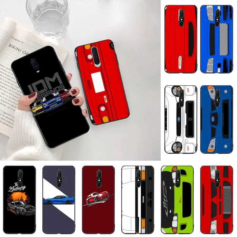 

HPCHCJHM Cool Japan JDM Sports Car DIY Painted Bling Phone Case For Oppo A5 A9 2020 Reno2 z Renoace 3pro Realme5Pro