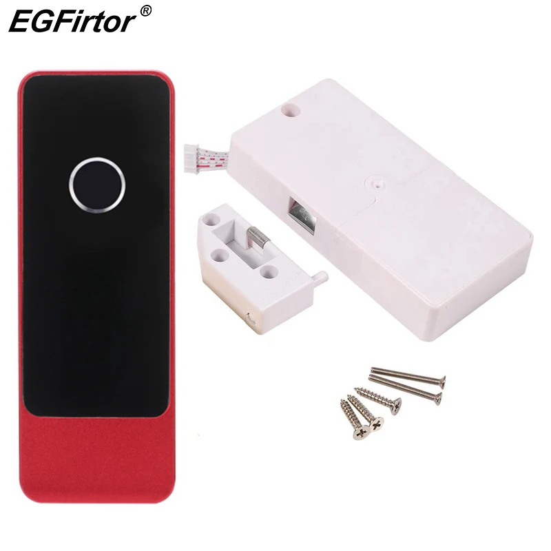 

Smart Lock Fingerprint Security Lock DIY Touch Screen Keypad Electronic Deadbolt Lock Drawer Cabinet Anti-theft Wooden Lock