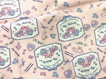 

50*140cm Melody Bunny Canvas Fabric Patchwork For DIY Sewing For Cushion Shoes Bag Shirt Pillow