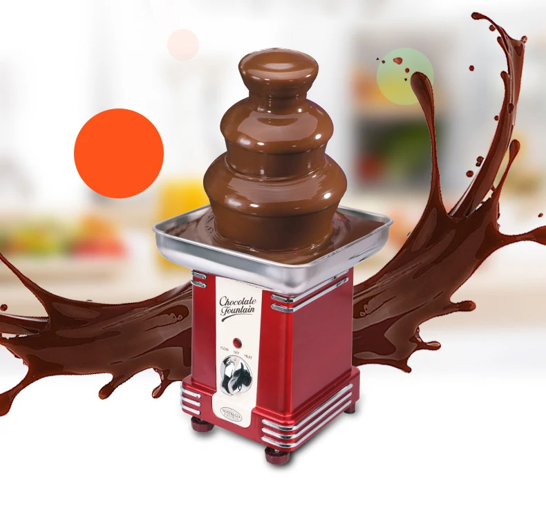 Chocolate Fountain Three Floors Commercial Household Waterfall Machine Juicer DIY Mixer Melting Tower Child