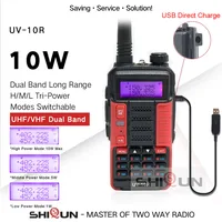 Baofeng UV-10R Professional Walkie Talkie 10W High Power Dual Band Two Way CB Ham Radios 10 KM HF Transceiver VHF UHF UV 10R USB 1