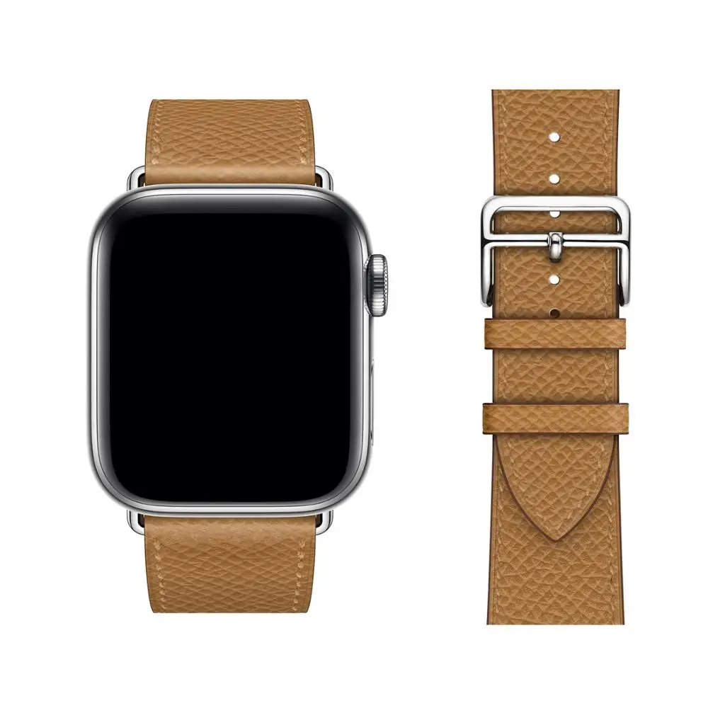 Наручных часов iWatch, ремешок из натуральной кожи сменный ремешок совместим с Apple Watch серии 1/2/3, 42 мм, 38 мм, версия наручных часов iwatch, ремешок Watch series 4 40 мм 44 мм - Цвет ремешка: Brown
