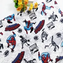 140 см ширина Marvel Comics Amazing Spiderman серая хлопковая ткань для мальчика одежда домашнее постельное белье набор наволочки DIY-BK601