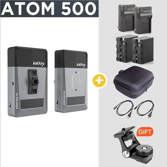 Vaxis ATOM 500 HDMI 1080P передача для камеры Ipad изображения беспроводной видео HD передатчик приемник VS Hollyland mars 400S 300 - Цвет: Золотой