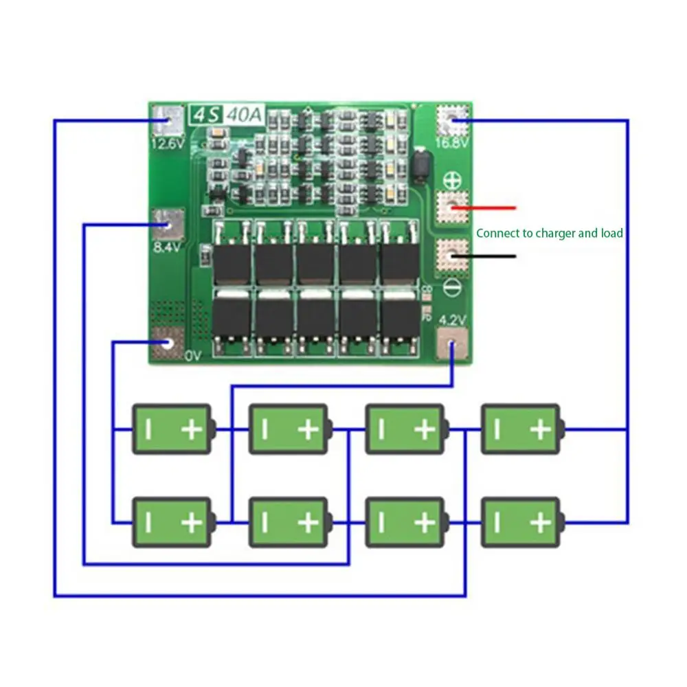 Защитная плата BMS 3S/4S 40A 12 В для литий ионной литиевой батареи 18650 блоки PCB