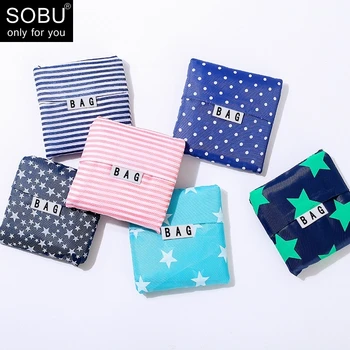 

canvas reusable shopping bag foldable eco shopping bag tote folding pouch handbags convenient large-capacity storage bags N130