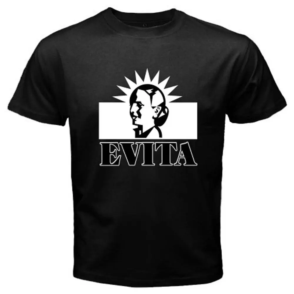 Новый EVITA Бродвейский музыкальное шоу мужские белые и черные футболки Размеры