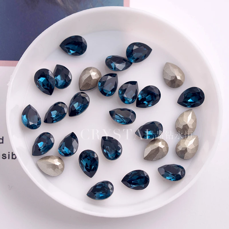 

100% Original crystals from Swarovski 4320 pear shape fancy stones 8x6 6x4mm for nail art jewelry DIY making accessories