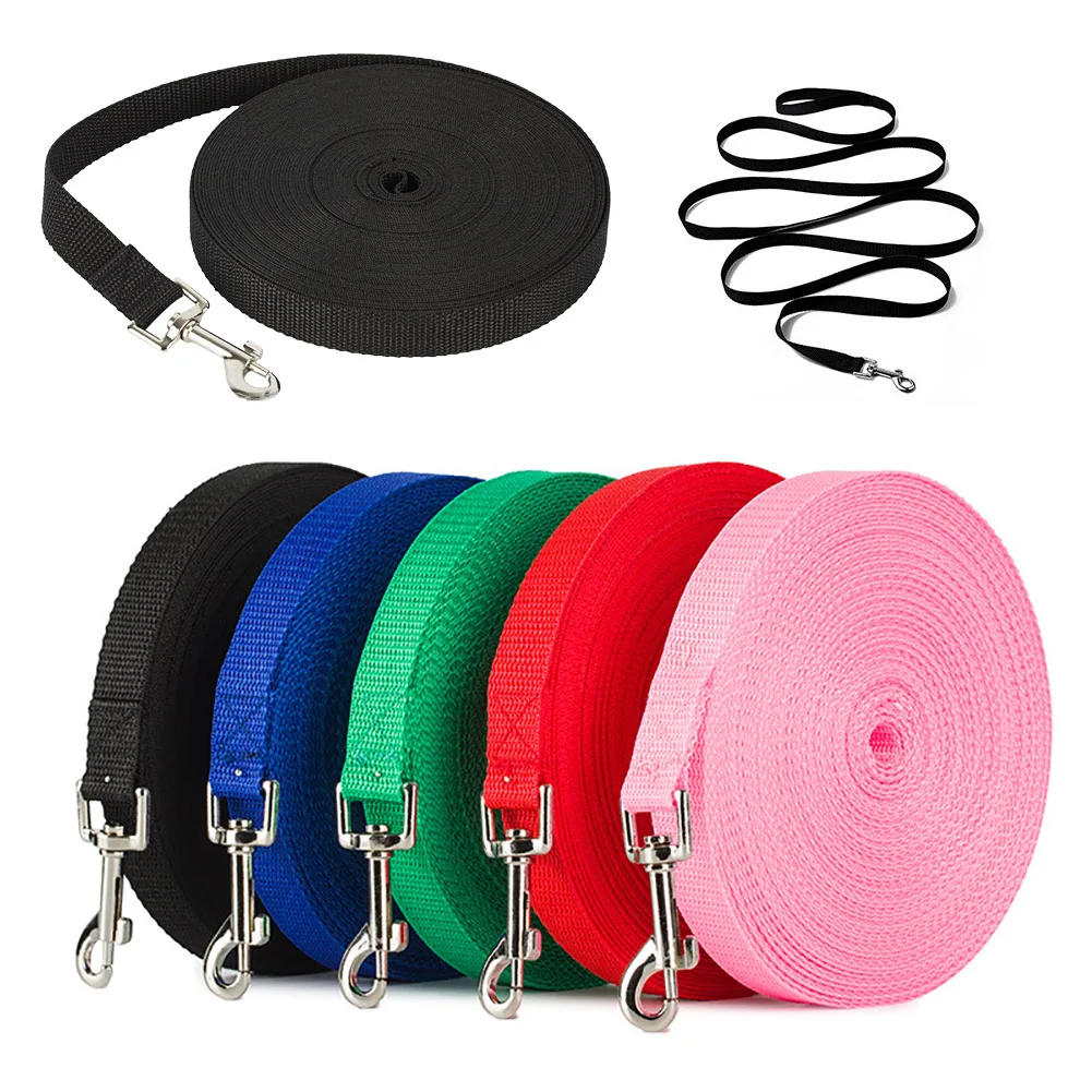 1,2 M 1,5 M 1,8 M 3M 4,5 M 5M 6M 7M 9M correa de perro para perros grandes correa de entrenamiento de Mascota para caminar largas de Nylon cuerda de plomo arnés exterior para perro