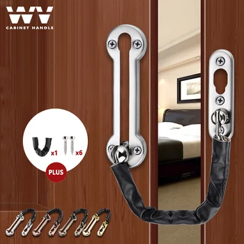 

WV Anti-theft Stainless Steel Hotel Door Chain Latch Safety Guard Security Lock Security Limiter Tools Hardware for Home Door