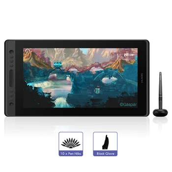 شراءHuion Kamvas برو 16 قلم رسم اللوحي مراقب جهاز كمبيوتر لوحي للرسومات الرقمية القلم شاشة عرض 15.6 بوصة مع القلم خالية من البطارية