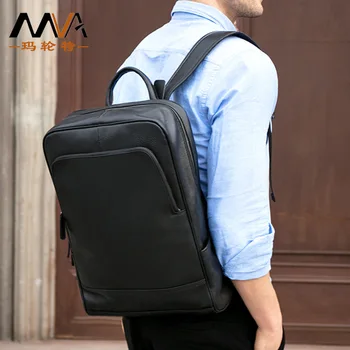 

Ms leisure business leather backpack wear-resisting high-capacity male computer bag leather bag of 8110 students