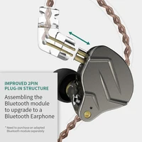 KZ ZSN Pro słuchawki douszne technologia hybrydowa najlepsze słuchawki 1BA + 1DD HIFI Bass telefon metalowy przewodowy zestaw słuchawkowy z mikrofonem 5