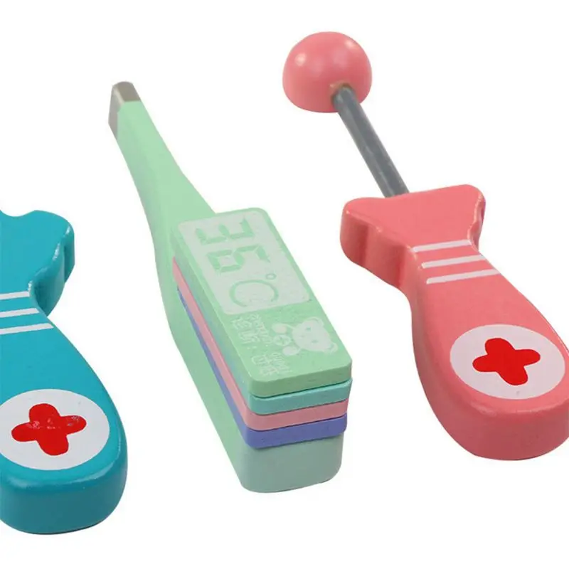 Jogar de Madeira Brinquedos para Crianças o Envio Gratuito de Crianças Doutor Brinquedos Role-playing Jogos Fingir Kit Médico Conjunto Jogar 12 Brinquedos e hobbies