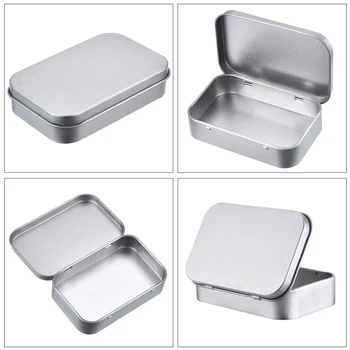 

12 pcs Tin Small Empty Metal Tin Silver Black Gold Flip Storage Box Case Organizer For Money Coin Candy Key