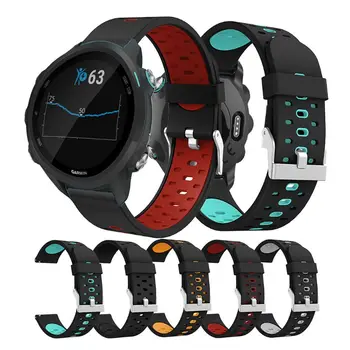 

Two-Color Soft Silicone Watch Strap Wristband Replacement for Garmin Forerunner 245/Amazfit Bip Huami Clear Version/S2/Galaxy Wa