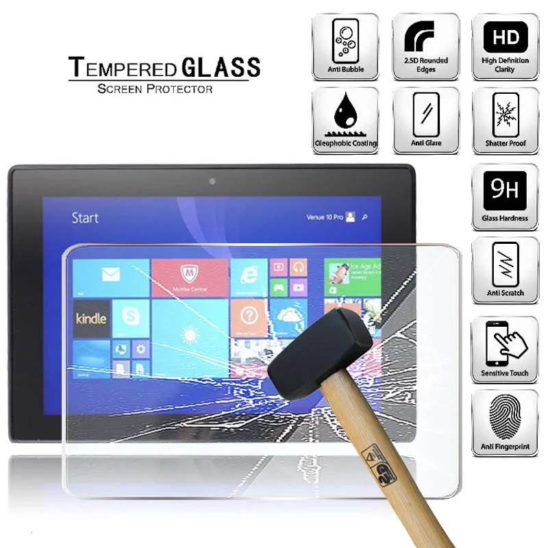 

Tablet Tempered Glass Screen Protector Cover for Dell Venue 10 Pro LTE Anti-Fingerprint Anti-Screen Breakage Tempered Film