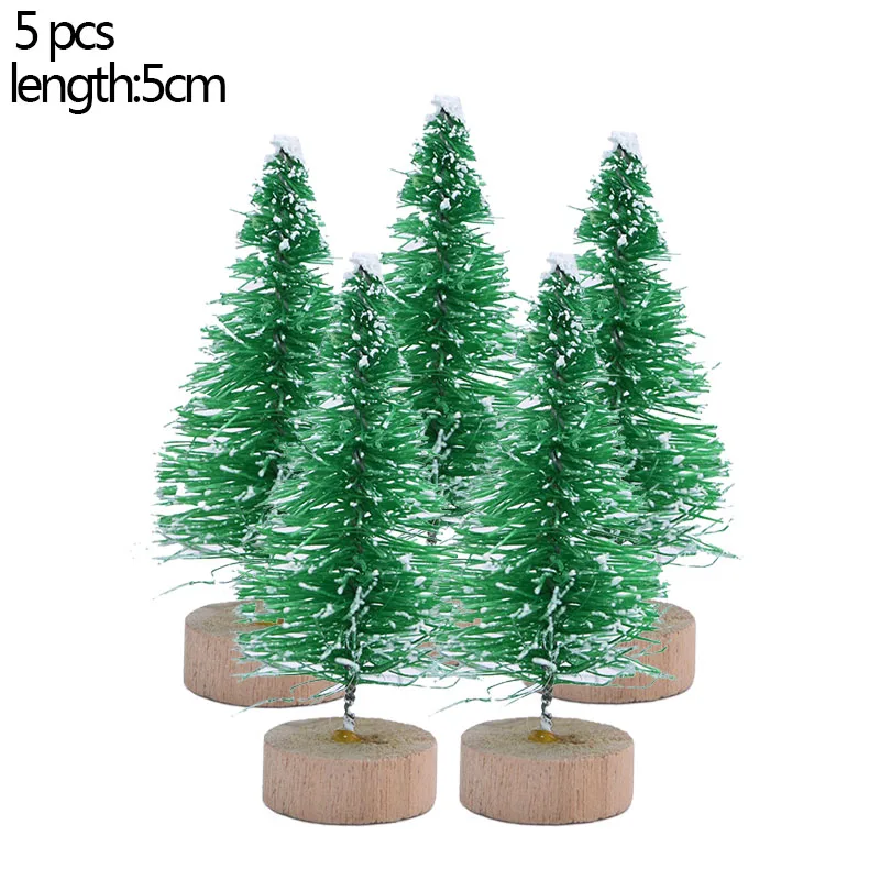 5cm green 5 шт. 5 размер искусственная декорированная Мини Рождественская елка Рождественское украшение елка Рождественская мини поддельная елка новогодний декор Navidad - Цвет: 5cm green