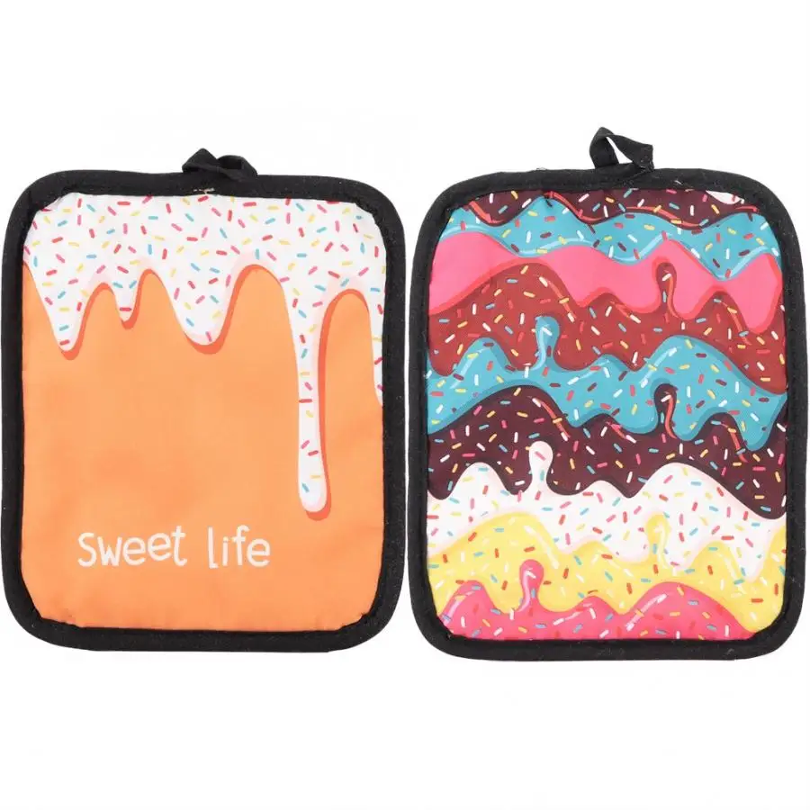 

Dinnerware Heat Resistant Terry Cloth Pot Holders Kitchen Cooking Oven Baking Hot Pad Household Table Dceor